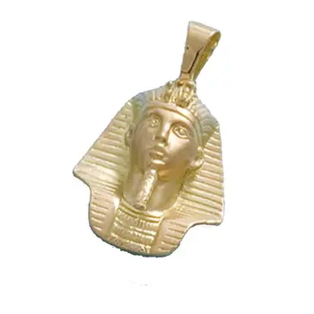 

Tutankamon head pendant in 18 k gold pure 31x25mm 7.5 grams