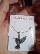 Jisensp Animal Simple collar de acero inoxidable collares de colibrí y colgantes cadena de clavícula tragar aves collar collares