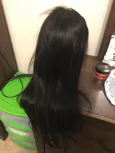 Shuangya-pelucas frontales de encaje liso para mujer, pelo peruano transparente con cierre de encaje Frontal, Remy