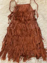 Tobinoone borla Vestidos de verano Mujer cuello Halter con espalda descubierta de Club Mini vestido Sexy vendaje con flecos Bodycon vestido de fiesta Vestidos