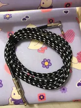 Cable-Bass Musical-Instrument Electric-Guitar Ammoon Right-Angle-Plug Straight To Black