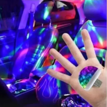 

Disco Ball In-Car Sound Sensitive Phone Compatible Usb Led Lamp Fun Easy Portable Colorful