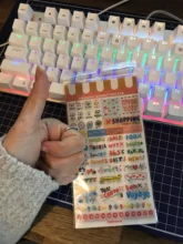 6 unidades/juego Kawaii, libro planificador de mercado de dibujo bonito, diario, decorar pegatinas de papelería, álbum de recortes transparente de PVC