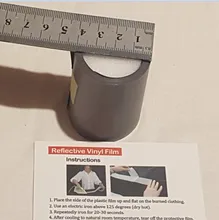 Película de vinilo de transferencia térmica reflectante de seguridad, cinta reflectante de hierro plateado para ropa, bricolaje