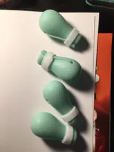 De silicona de aseo suministros Anti-arañazos zapatos para gatos ajustable Gato botas baño lavado garra zarpa de gato Protector de la cubierta