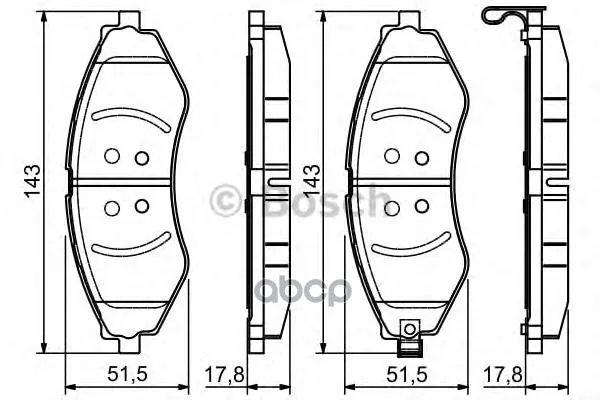 Колодки Тормозные Дисковые 0986495116 Bosch арт. 0986495116