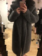 Jacket Coat Parkas Trench Real-Sheep-Fur PUDI Over-Size Women Wool New Girl Solid CT817
