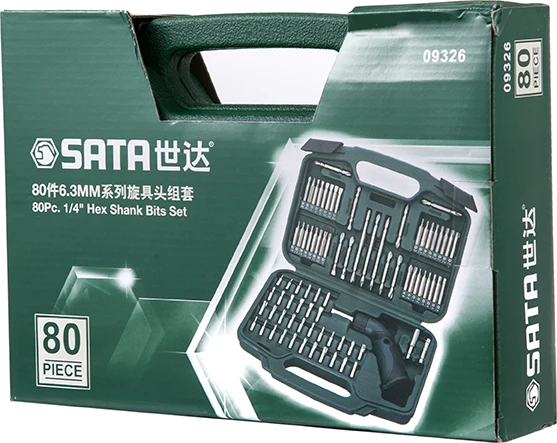 Sata 09326 80 в 1 6.3MM полый набор отверток для ручного инструмента Набор отверток для ремонта автомобилей