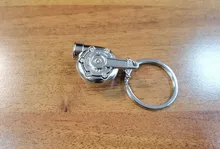 Llavero giratorio de turbina creativa, accesorio de Metal con modificación de coche, anillo automático, 1 Uds.
