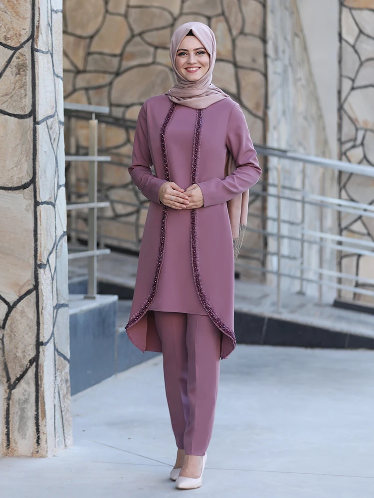 Женский костюм из двух предметов туника брюки мусульманская комбинация