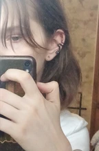 1PC latón serpiente pendiente Clips sin Piercing Punk Clip no perforante pendientes esposas para las mujeres negro falso Piercing joyería