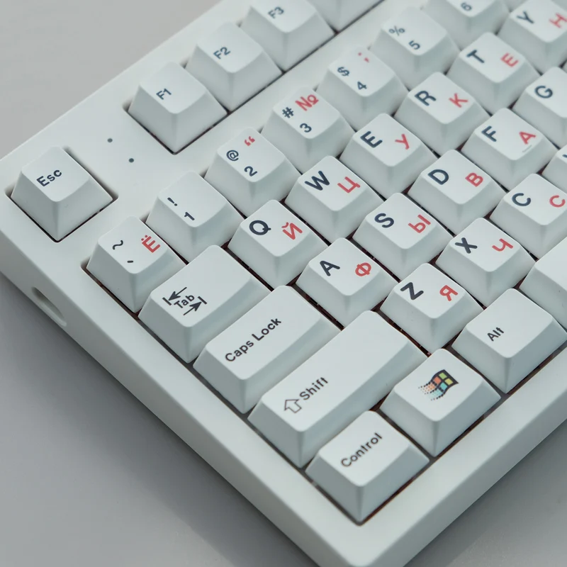 128 Keys GMK Classic Retro Cyrillic Keycaps Cherry Profile