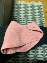 Bufanda de gasa de algodón, babero de algodón orgánico, babero, bufanda, Bandana para bebé, Baberos con broches