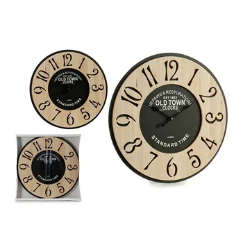 

Wall Clock Black Wood (3,5 x 60 x 60 cm)