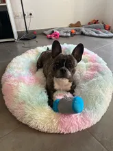 Saco de dormir en invierno para mascotas, caseta de lecho de gatos y perros supersuave, saco de dormir largo y afelpado para cachorros, esterilla portátil, tamaño de 46/50/60cm