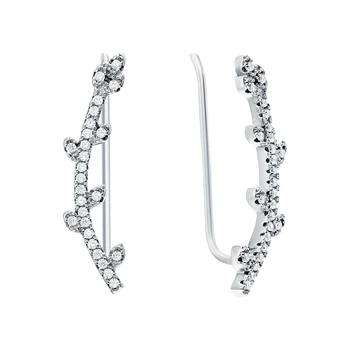 

Silver earrings with cubic zirconia sunlight sample 925