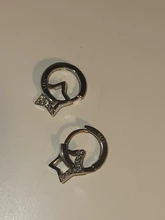 Pendientes de aro de Plata de Ley 925 para mujer, colgante de estrella hueco de circón Simple, joyería para mujer, regalos de fiesta, S-E786