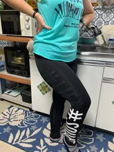 Mallas ajustadas para mujer, Leggings elásticos, Capri, mallas deportivas para mujer, pantalones ajustados con estampado de letras