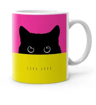 

Personalized Black Kitty White Mug Cup-3
