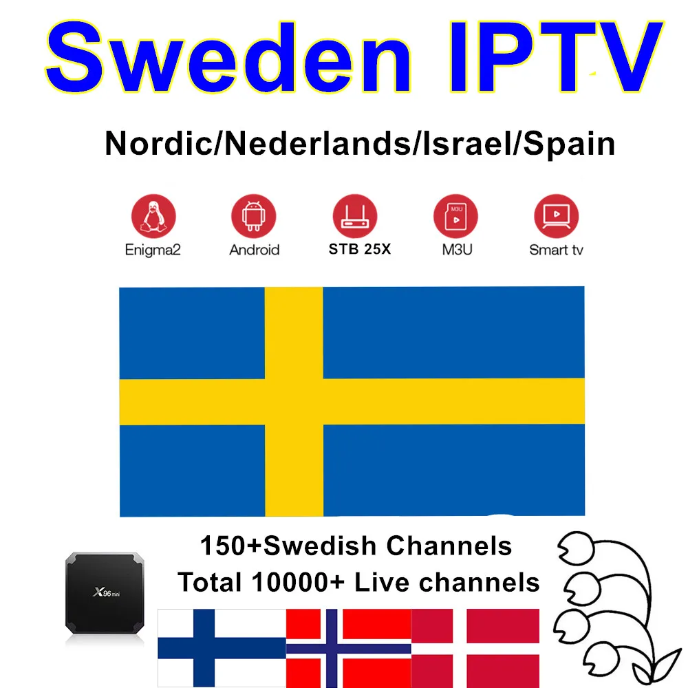 Швеция ip tv подписка 10000 HD Live Европа IP Норвегия Nederland Испания Израиль Бельгия