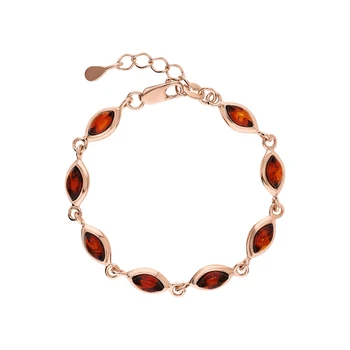 

Silver Bracelet with amber sunlight