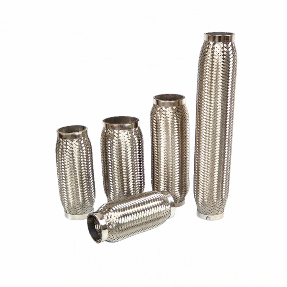 Automobile stainless steel flexible connection exhaust bellows hose high temperature high pressure to eliminate abnormal noise exhaust assembly