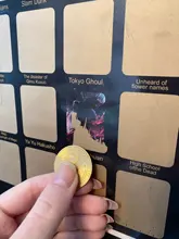 Decoración de la parte superior del hogar, póster de Anime rascador, lista de cubo de Anime, iconos artísticos prémium, gran regalo para los fanáticos del Anime, 100