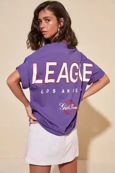 

Trendyol Printed Oversize Knitted T-Shirt TWOSS20TS0822