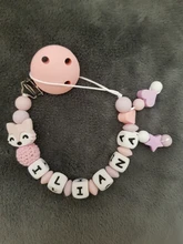 TYRY HU nuevos Fox nombre personalizado hecho a mano silicona chupete cadenas DIY de silicona bebé chupete Clip de chupete juguete Clips para chupetes