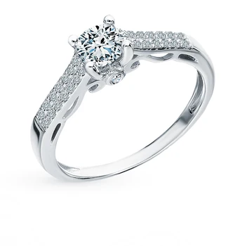 

Gold ring "diamonds of Yakutia" sunlight sample 585