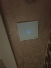 UBARO-Interruptor táctil AC100-240 europeo, panel LED de alimentación de pared de cristal templado en blanco y negro, 1/2/3 entradas