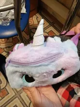 Riñonera con diseño de unicornio para mujer, Cangurera de felpa con diseño de dibujos animados, para teléfono bolso de viaje, monedero, 2021