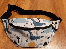 Deanfun-riñonera con estampado de dinosaurios para mujer, Cangurera con cinturón de viaje, regalo, 18015