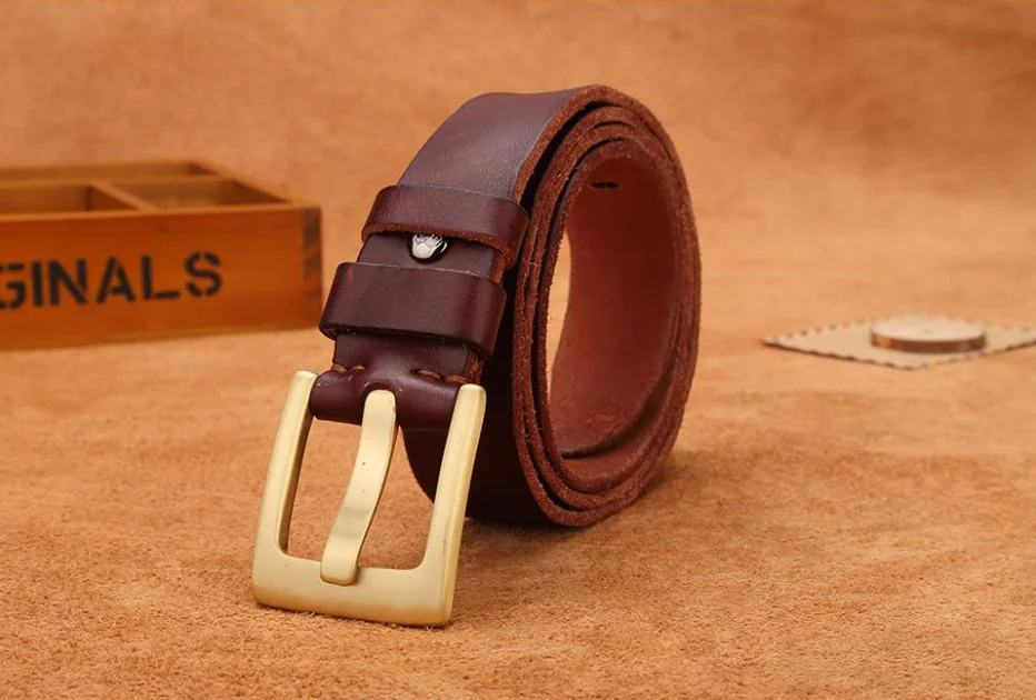 Ремень из натуральной воловьей кожи Bison Denim N71027