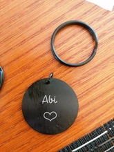 Collar personalizado para perro, etiqueta de identificación grabada con nombre, dirección de teléfono, nombre de identificación de Mascota para gato, cachorro, colgante, llavero, accesorios para mascotas