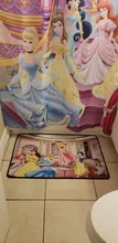Felpudo De franela con estampado De princesa De dibujos animados para decoración del hogar, alfombra antideslizante para niños