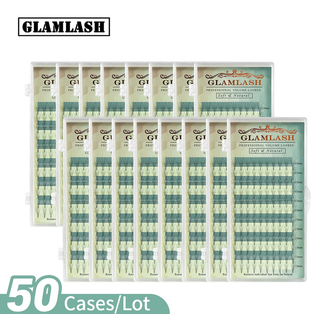 

GLAMLASH 50 коробок для наращивания норковых ресниц, искусственные волосы