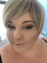 EASIHAIR corto pelucas sintéticas Rubio degradado pelucas capas peinado Natural Cosplay del pelo pelucas para uso diario resistente al calor pelucas completas