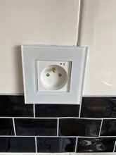 BSEED toma wi-fi pared Francia Polonia estándar Panel de vidrio de cristal inteligente de trabajo con Tuya Google Alexa función de temporizador