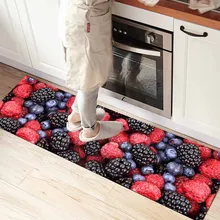 Else черный красный Blackberry Фрукты 3d принт Нескользящая микрофибра Передняя Кухня Счетчик современный декоративный моющийся коврик
