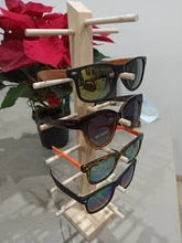 Nuevos soportes de estantería para gafas de sol, expositor de madera, soporte para puesto expositor, 9 tamaños, Material Natural