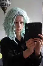 MSIWIGS mujer púrpura 22 colores Cosplay peluca ondulado corto sintético resistente al calor de pelo Rosa Rubio Ombre porque peluca