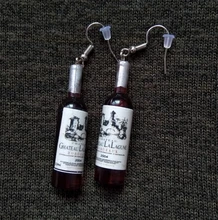 Wine Earrings Wine-Bottle-Pendant Glass Creative Fashion Cocktail Woman Red