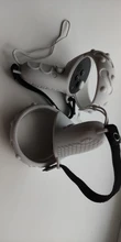 Cubierta de anillo de agarre de silicona 3 en 1, correa de mano ajustable y tapas de pulgar para Oculus Quest 2 VR, accesorios protectores
