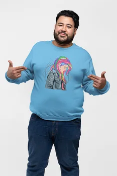 

Angemiel Wear Rainbow Hair Girl Blue Male Sweatshirt