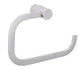 

Single towel rail shape ring bracket a wall in stainless steel and brass handle Round series (two sizes available)