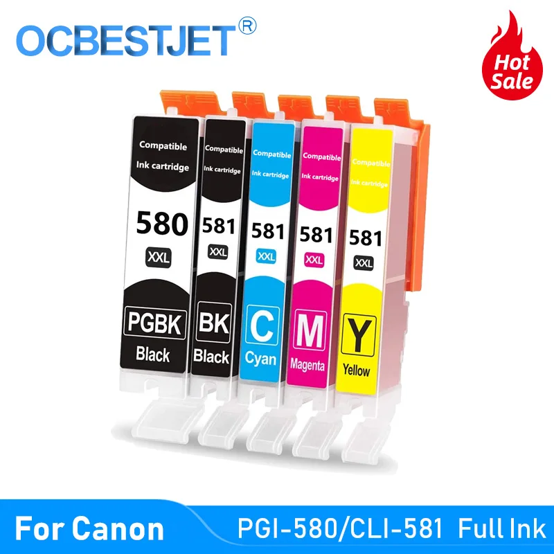 Cartridges Ink Compatible PGI-580 CLI-581 XXL for Canon Pixma TS705 TS8240 