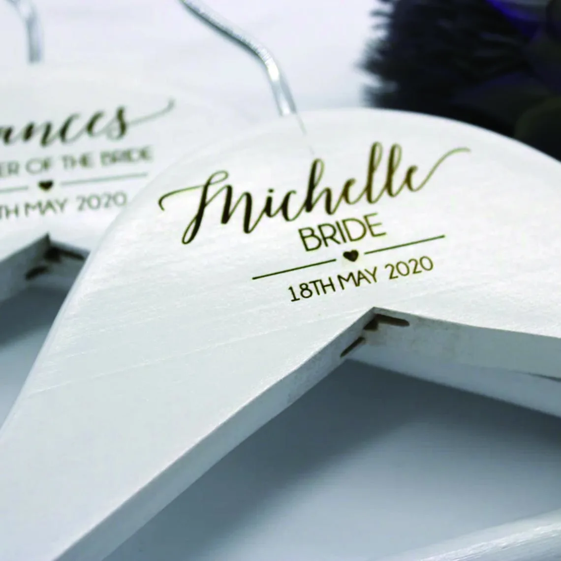 PERSONALISED WOODEN WEDDING COAT HANGER WITH DETAIL KEEPSAKE ENGRAVED WEDDING BRIDESMAID HANGER WEDDING DRESS HANGER PROPOSAL