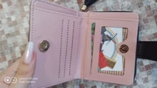 Billetera corta con cremallera para mujer, monedero con borla, bolso de mano, tarjetero, billetera