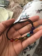 Pulsera de cuentas curativa de 7 Chakras, pulsera de cuentas de Reiki, equilibrio de oración, pulsera de perlas hecha a mano trenzada, pulseras para mujer y hombre, joyería ajustable